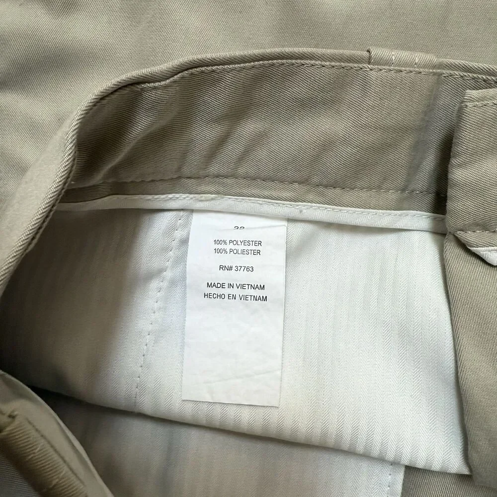 LINKS Men's 32 Golf Shorts Beige Sand Scorecard Pockets Quick Dry 10